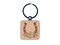 Classy Horseshoe with Rose Cowboy Cowgirl Western Farm Ranch Horses Engraved Wood Square Keychain Tag Charm
